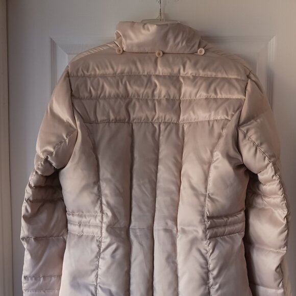 Utex Women's Winter Down Filled Coat Long Quilted Sm Removable Hood Zip Pockets - Picture 3 of 12